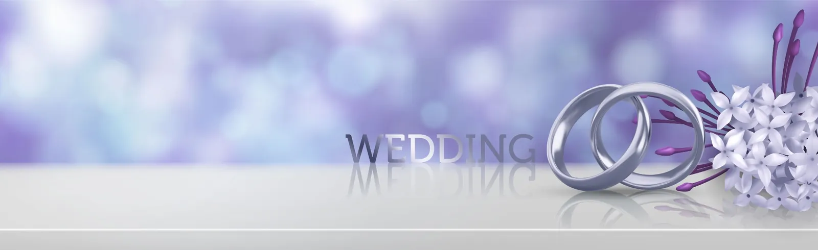 Wedding — alliances et fleurs