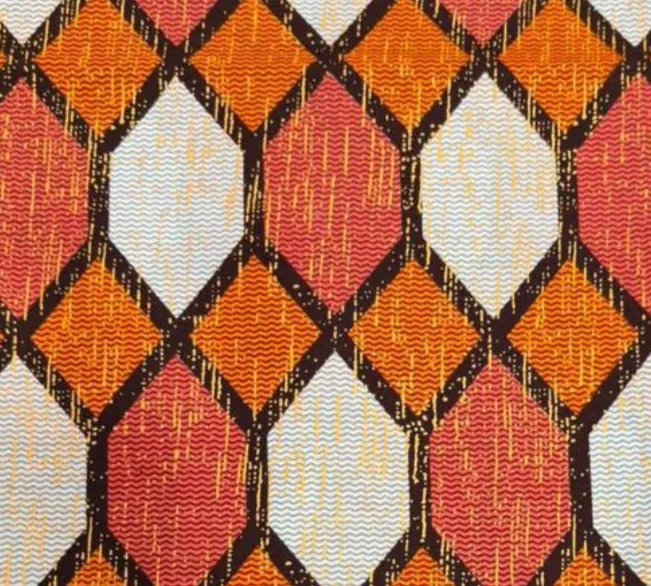 Pagne orange Kente Gold